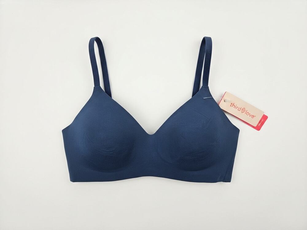 NEW Thirdlove S Dark Blue Teal Comfort No Wire T Shirt Bra Wireless